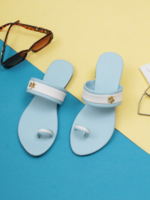 Leemon Women Flats(Blue , 8)