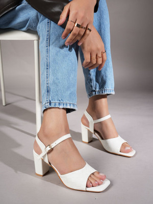 Dressberry Women Heels(White , 3)