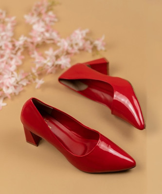 TRYME Women Heels(Red , 4)