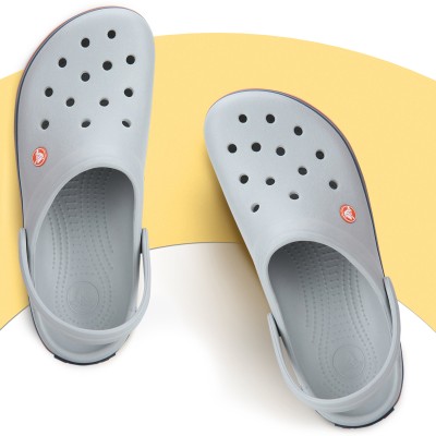 CROCS Men Clogs(Grey , 6)