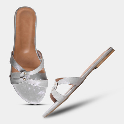 PEEK Women Flats(Grey, Brown , 4)