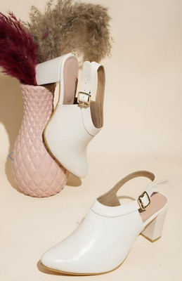 SELFIEE Women Heels(White , 7)