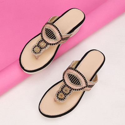 BKRT Women Wedges(Pink , 8)