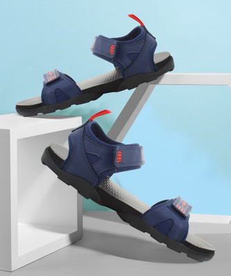 Sparx SS 709 Men Sandals(Navy, Red , 6)