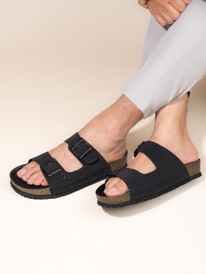 Roadster Men Sandals(Black , 8)