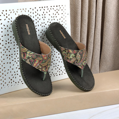 MOCHI Women Flats(Green , 5)