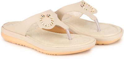 Shezone Women Flats(Off White , 6)