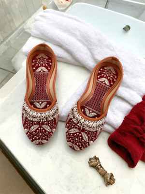 MK CRAFT Women Bellies(Red , 4)