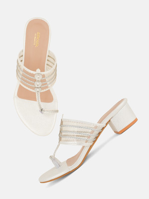 ANOUK Women Heels(Silver , 6)