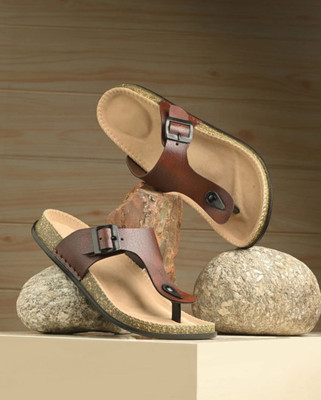 Stravik Men Sandals(Brown , 7)