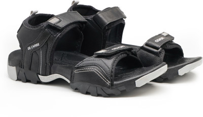 asian Men Sports Sandals(Black, Grey , 8)
