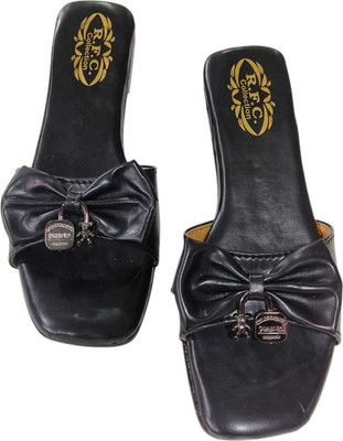 R F C Women Flats(Black , 9)
