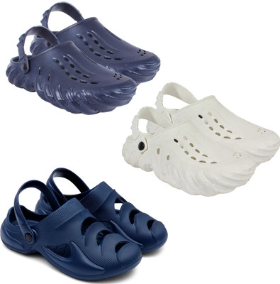 Golf Men Clogs(Navy, White, Blue , 8)