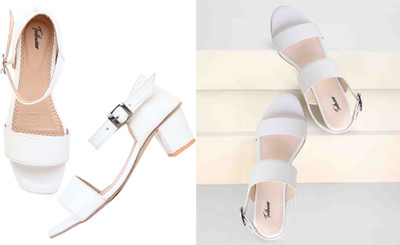 Todhwear Women Heels(White, White , 5)