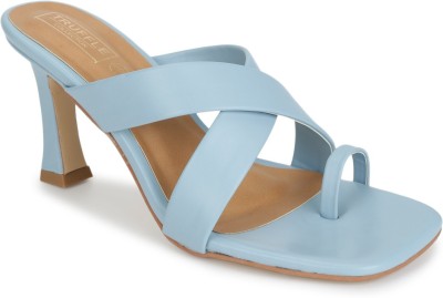 TRUFFLE COLLECTION Women Heels(Blue , 6)