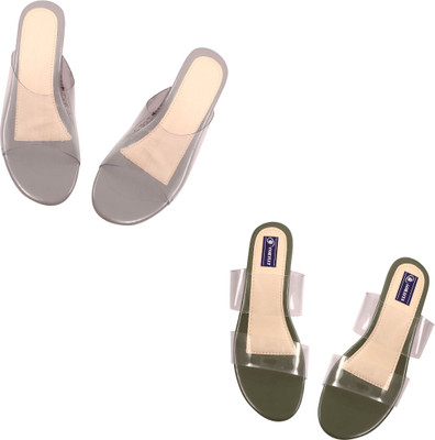 Goraiya Fashions Women Casual(Grey, Green , 7)