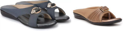 hunyza footwear Women Flats(Grey, Beige , 5)