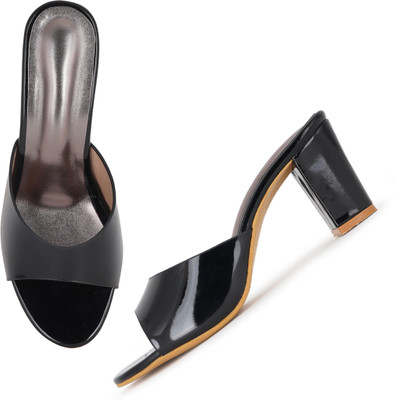 Mijas Women Heels(Black , 4)