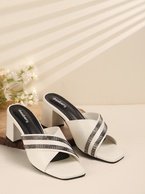 Dressberry Women Heels(White , 7)