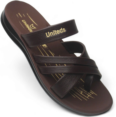 UNITEDS PU Men Sandals(Brown , 9)