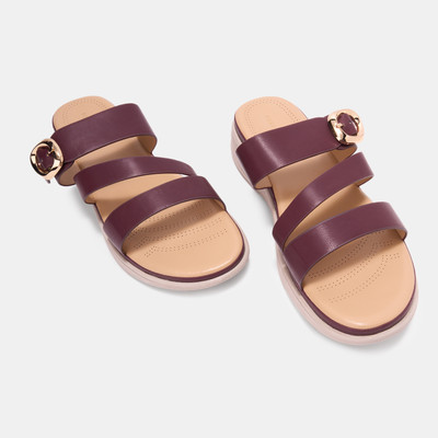 Forever Glam By Pantaloons Women Sandals(Red , 7)