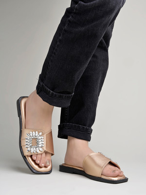 SHOETOPIA Women Flats(Gold , 3)