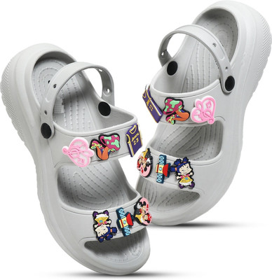 Footup Super Soft|Orthopedic|Comfortable|Lightweight|Diabetic Women Clogs(Grey , 5)