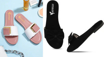 Profit Gainer Women Flats(Brown, Black, Pink , 8)