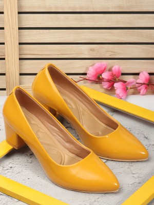 TRIKSY Women Heels(Yellow , 5)