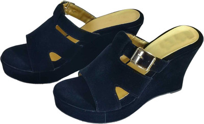 abuza Women Heels(Black , 5)