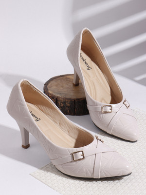 Dressberry Women Heels(Beige , 8)