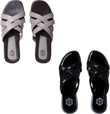 Petal And Pout Women Flats(Grey , 8)
