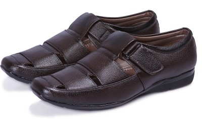 RebelBe Men Sandals(Brown , 9)