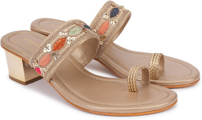 Vishudh Women Gold Heels
