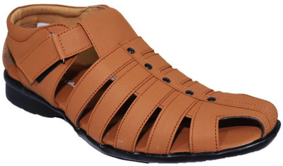 RURAL CRAFT Men Sandals(Tan , 8)