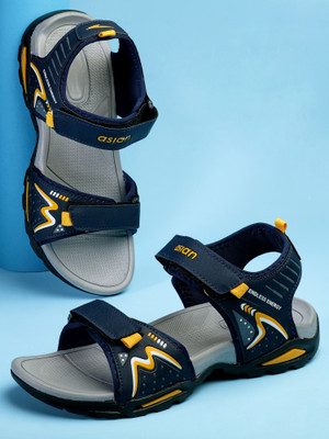 asian Men Sports Sandals(Navy, Blue , 9)