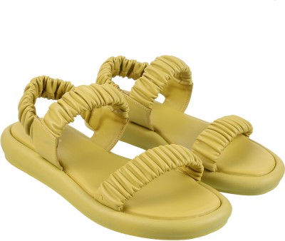 MOCHI Women Flats(Yellow , 4)