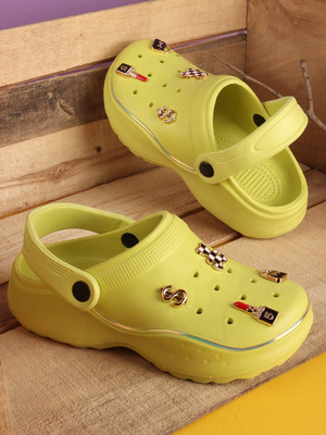 Zapatoz Women Clogs(Green , 6)