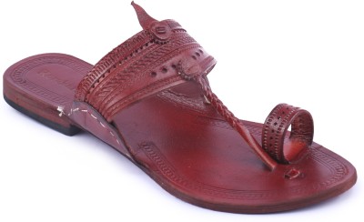 KORAKARI Men Flats(Red, Brown , 8)