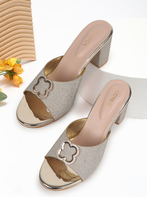 CORSICA Women Heels(Gold , 8)