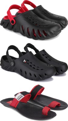 WINGSCRAFT Men Clogs(Red, Black , 10)