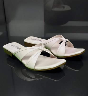 legsgo Women Flats(White , 7)