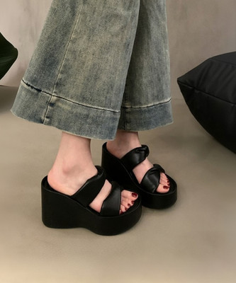 Gloglamp Women Wedges(Black , 3)
