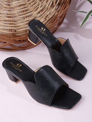 PLANET WALK Lightweight comfort extra-soft with trendy, premium stylish design Women Heels(Black , 7)