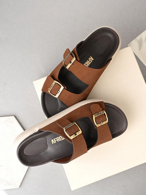 Afrojack Men Sandals(Tan , 8)