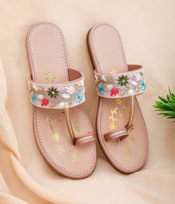 MICCASO Women Flats(Pink , 8)