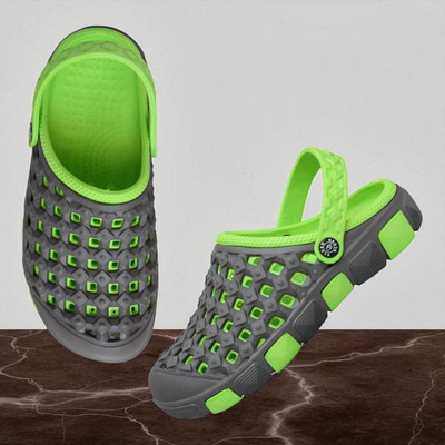 Acorn Men Sandals(Green, Grey , 7)