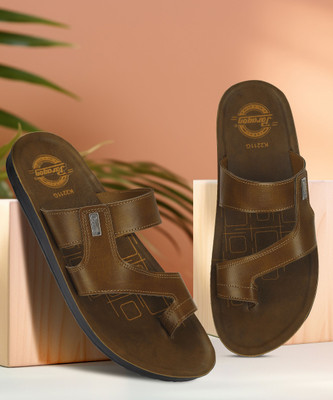 Paragon PUK2211G Men's Slip-on Brown Sandals for Men | Comfortable Sole & Durable Men Sandals(Brown, Multicolor , 10)
