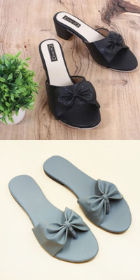 RTC ROYAL TRADING COMPANY Women Flats(Black, Blue , 8)