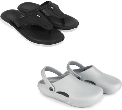 Vomoya Men Sandals(Black, Grey , 10)